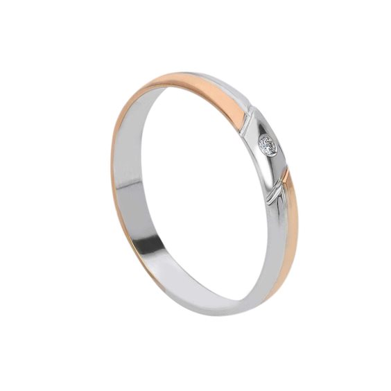 Anello Gioielleria Dossena  Fedi nuziali in Oro Diamante 0.01 Ct FAD190BR - FAD190BR